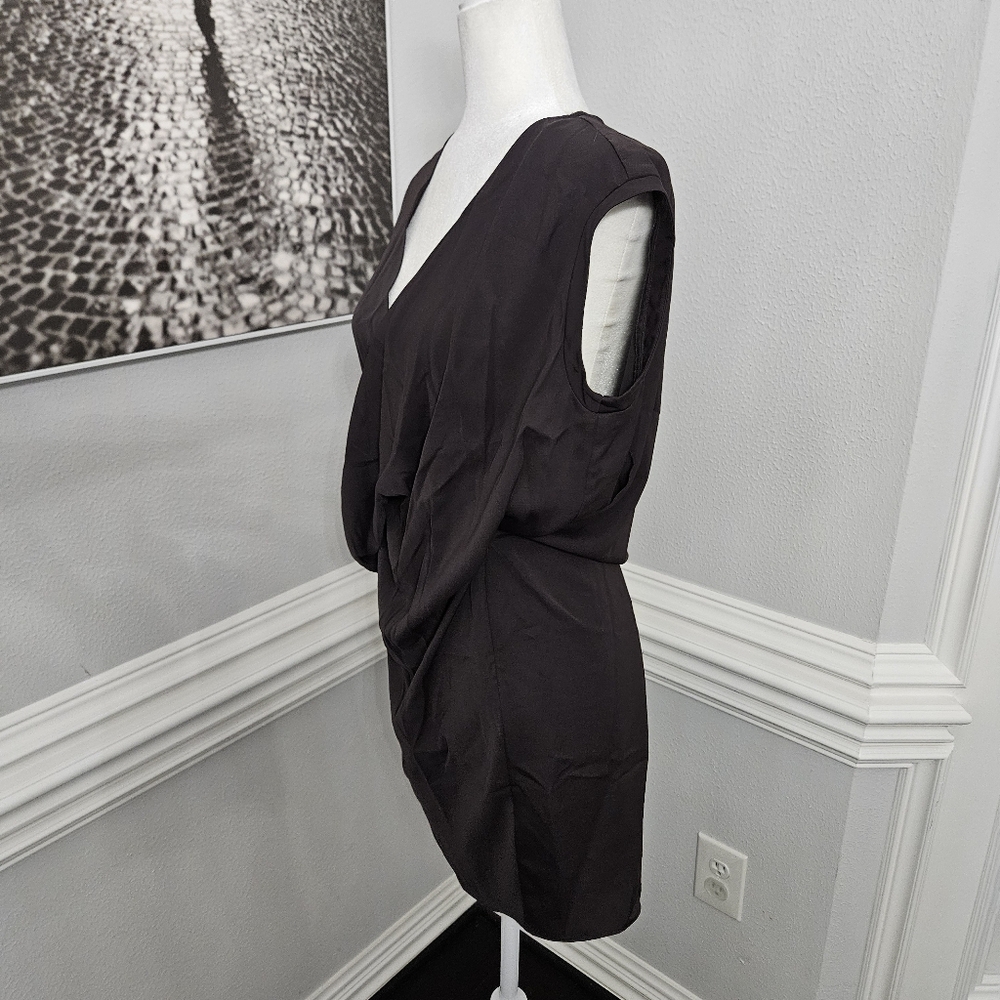 AllSaints sleeveless draped V-neck AURES dress size 2 - Picture 9 of 10